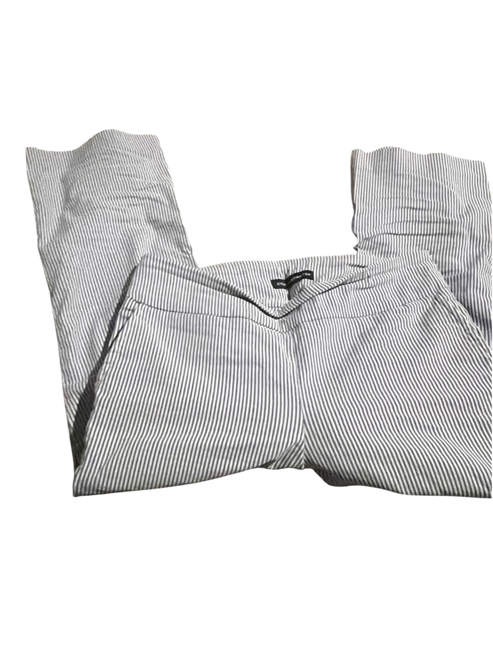 Counterparts ladies size small Striped Cotton Blend capris like new blue&white